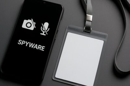 Ícone do Telegram com alerta de spyware comprometendo câmera e microfone no Android e iOS