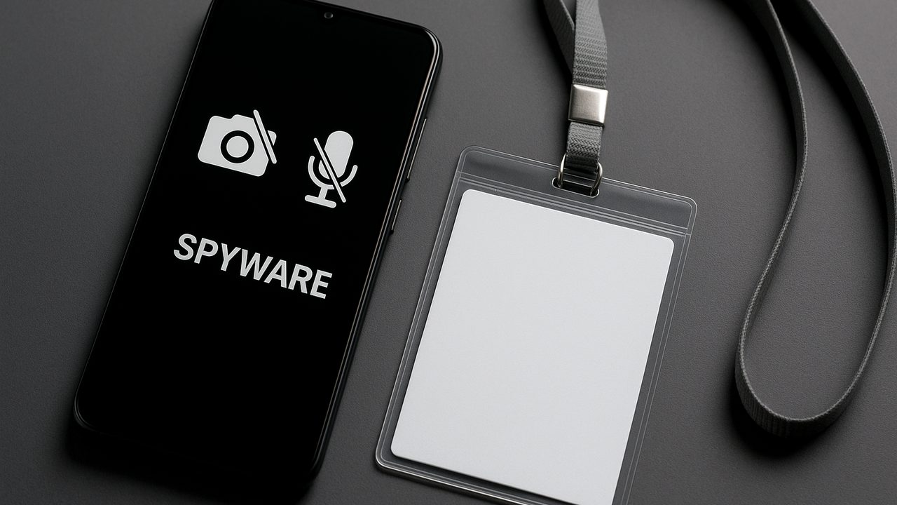 Ícone do Telegram com alerta de spyware comprometendo câmera e microfone no Android e iOS